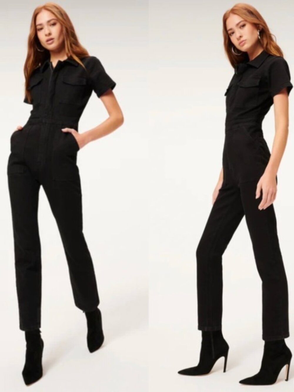 Good American‎ Black Fit for Success Bootcut Jumpsuit Medium NWT $199 MSRP